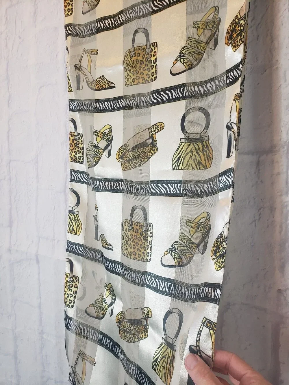 Sheer Lightweight Scarf Animal Print Shoes & Bags Print